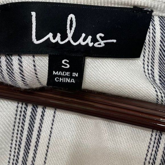 Lulus Climb Aboard Grey and White Striped Romper Women’s Size Small - Picture 13 of 13